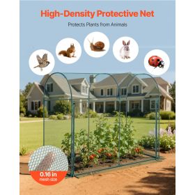Crop Cage, 5.9 x 2.98 x 4.9 ft Plant Protection Tent with Zippered Door, Wind-Resistant Tall Crop Cage, Easy to Install