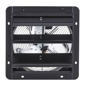 12 inch Shutter Exhaust Fan, Wall Mounted Attic Vent Fan with Variable Speed Controller, 1100 CFM, AC Motor, Heavy-duty Steel, Low Noise for Shed
