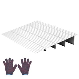 Door Threshold Ramp, 4 inch Rise, Aluminum Alloy Threshold Ramp Rated 800 lbs Load Capacity, Handicap Ramps for Home Steps for Wheelchair, Scoote