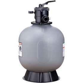 Sand Filter, 22-inch, Up to 55 GPM Flow Rate, Above Inground Swimming Pool Sand Filter System with 7-Way Multi-Port Valve, Filter, Backwash, Rins
