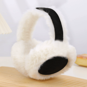Foldable Suede Winter Earmuffs (Color: Black)